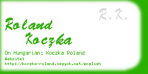 roland koczka business card